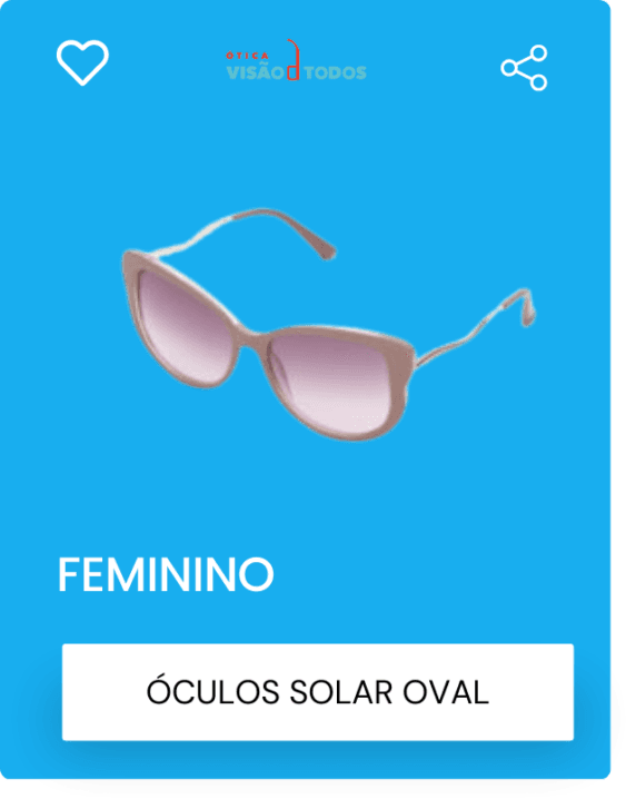 Óculos Femininos Solar oval